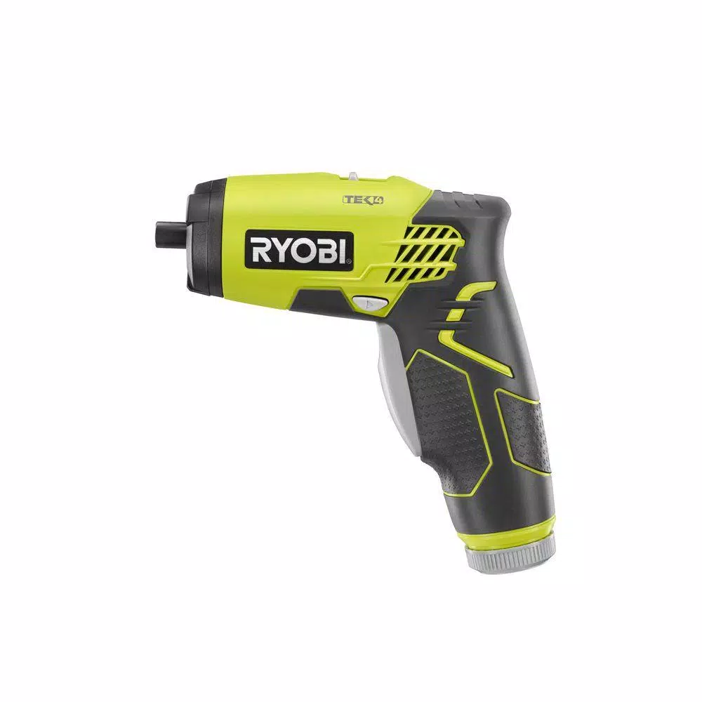 RYOBI TEK4 4V Lithium-Ion Cordless Electric Screwdriver Kit with Battery and Charger