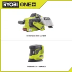 RYOBI 18V ONE+ Brushless Belt Sander and Corner Cat Finish Sander Combo Kit (Tools Only) thumbnail 2
