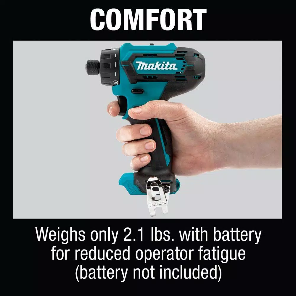 Makita 12V max CXT Lithium-Ion 1/4 in. Hex Cordless Screwdriver (Tool Only)