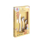Viners Bertie 4-Piece Stainless Steel Kids Cutlery Set with Bear Embossed Design thumbnail 2