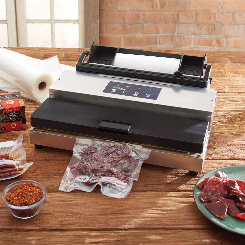 LEM MaxVac 500 Silver Food Vacuum Sealer with Aluminum Construction