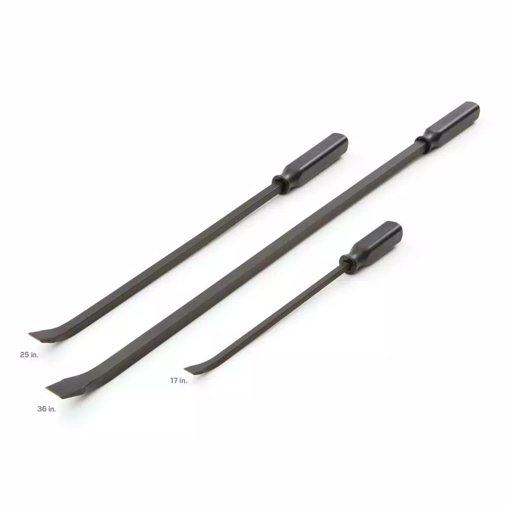 TEKTON 3-Piece Angled Tip Handled Pry Bar Set (17 in., 25 in., and 36 in.)