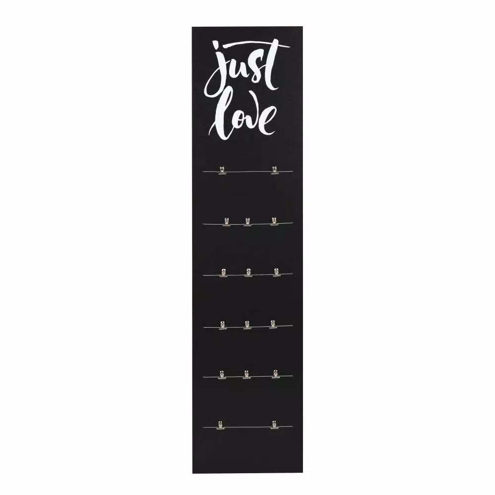 Kate and Laurel Erikson 48 in. Black Collage Picture Frame with Easel and Binder Clips