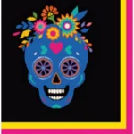 Sugar Plum Party SugarPlum Collection 32-Piece Dia De Los Muertos Assorted Disposable Cocktail Paper Napkins thumbnail 2