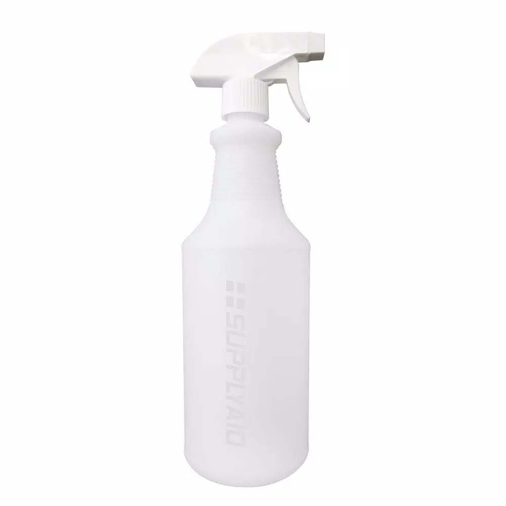 SUPPLYAID 32 oz. All-Purpose Leak-Proof Plastic Spray Bottles with Adjustable Nozzle, 4-Pack
