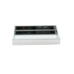 LITTON LANE 18 in. Modern Silver Decorative Mirror Tray with Polished Aluminum Exterior thumbnail 2