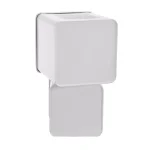 MegaChef 5-Piece Metal Kitchen Canister Set with Lids, White thumbnail 3