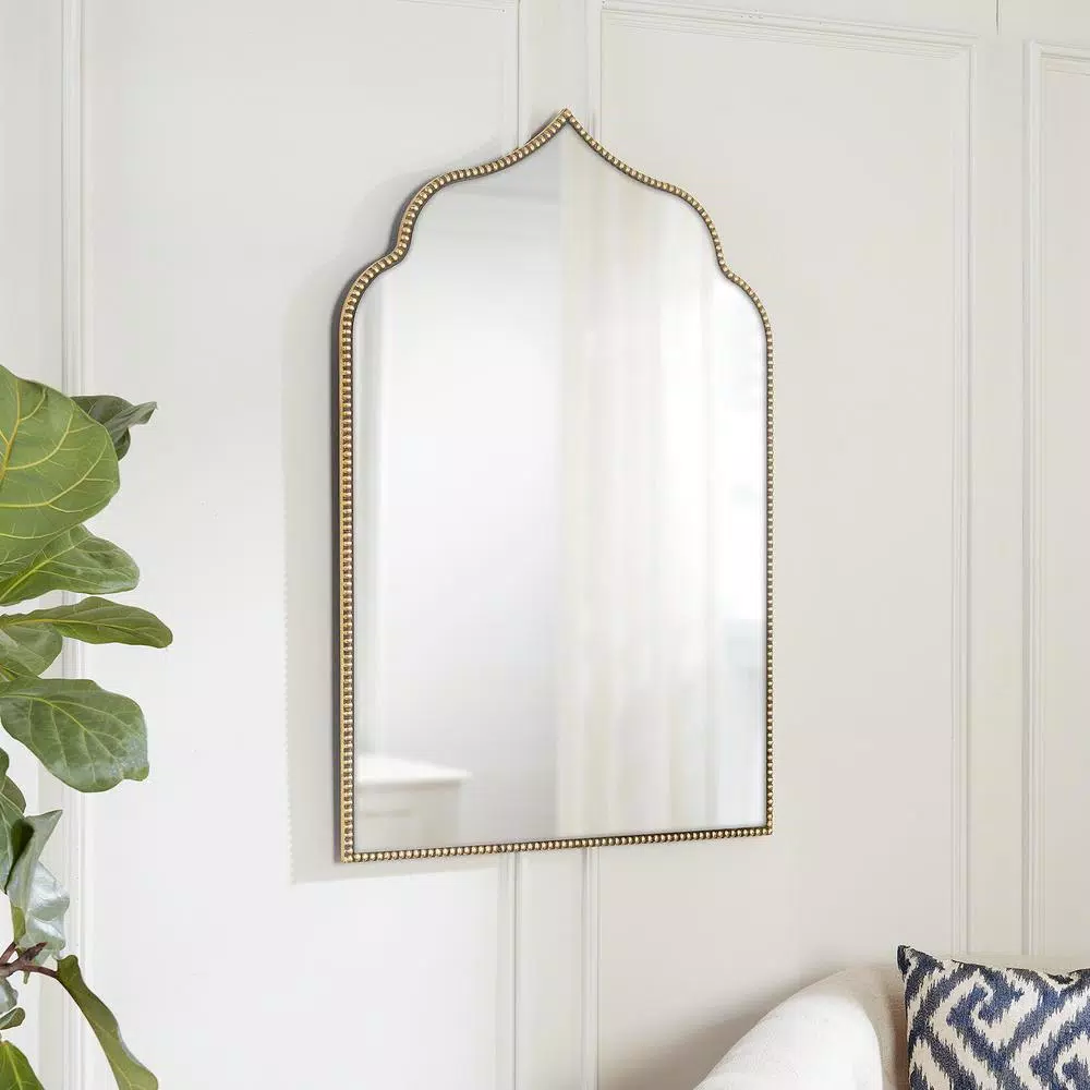 Home Decorators Collection Ornate Arched Gold Antiqued Accent Mirror