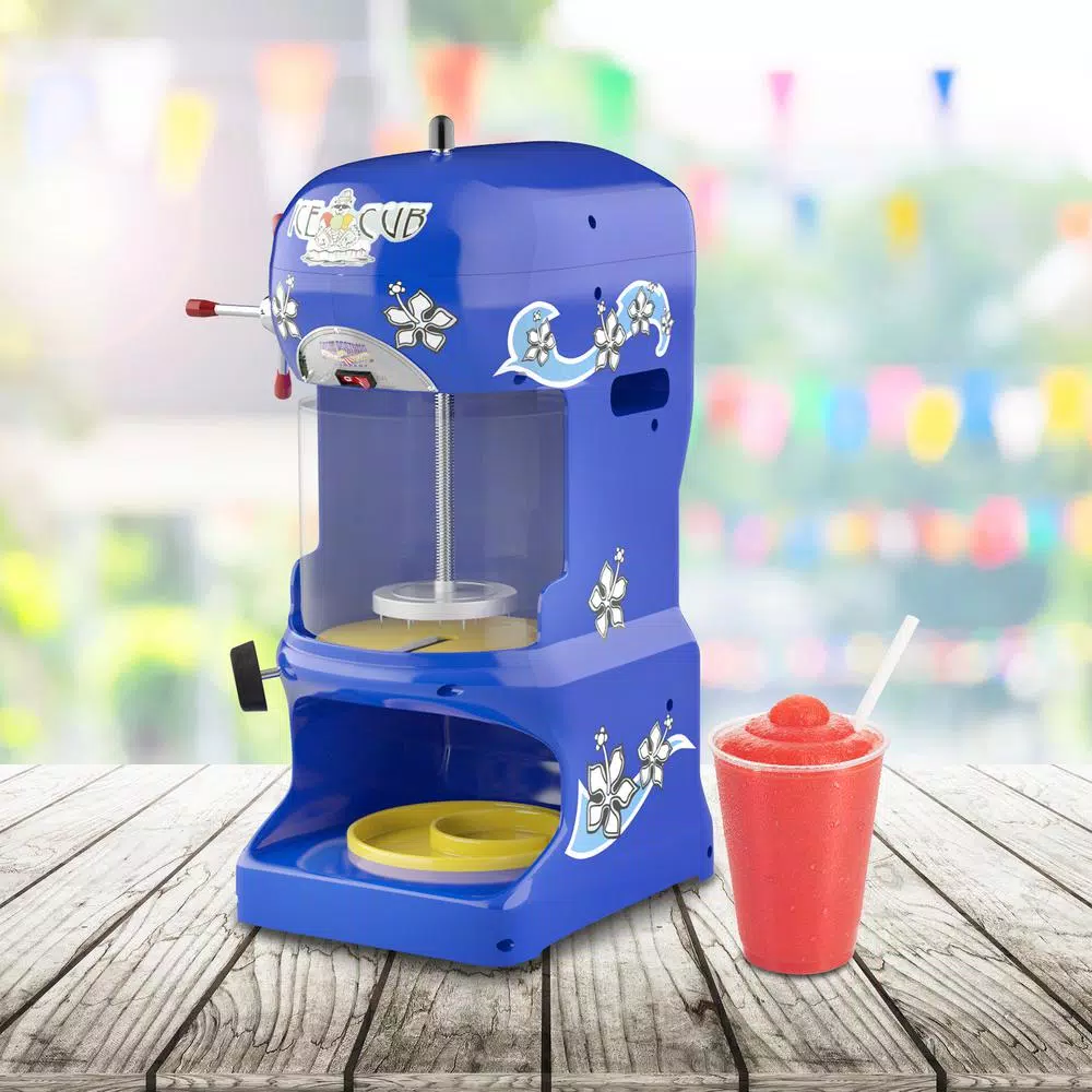 Great Northern Popcorn Ice Cub Shaved Ice Machine, 24 oz. Blue