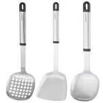 BergHOFF Essentials 3-Piece Stainless Steel Asian Prep Utensil Set - Skimmer, Chinese Turner, and Rice Spoon thumbnail 1