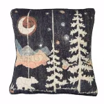 DONNA SHARP Moonlit Bear Decorative Square Throw Pillow, 18 x 18 in, Rustic Farmhouse Style thumbnail 1
