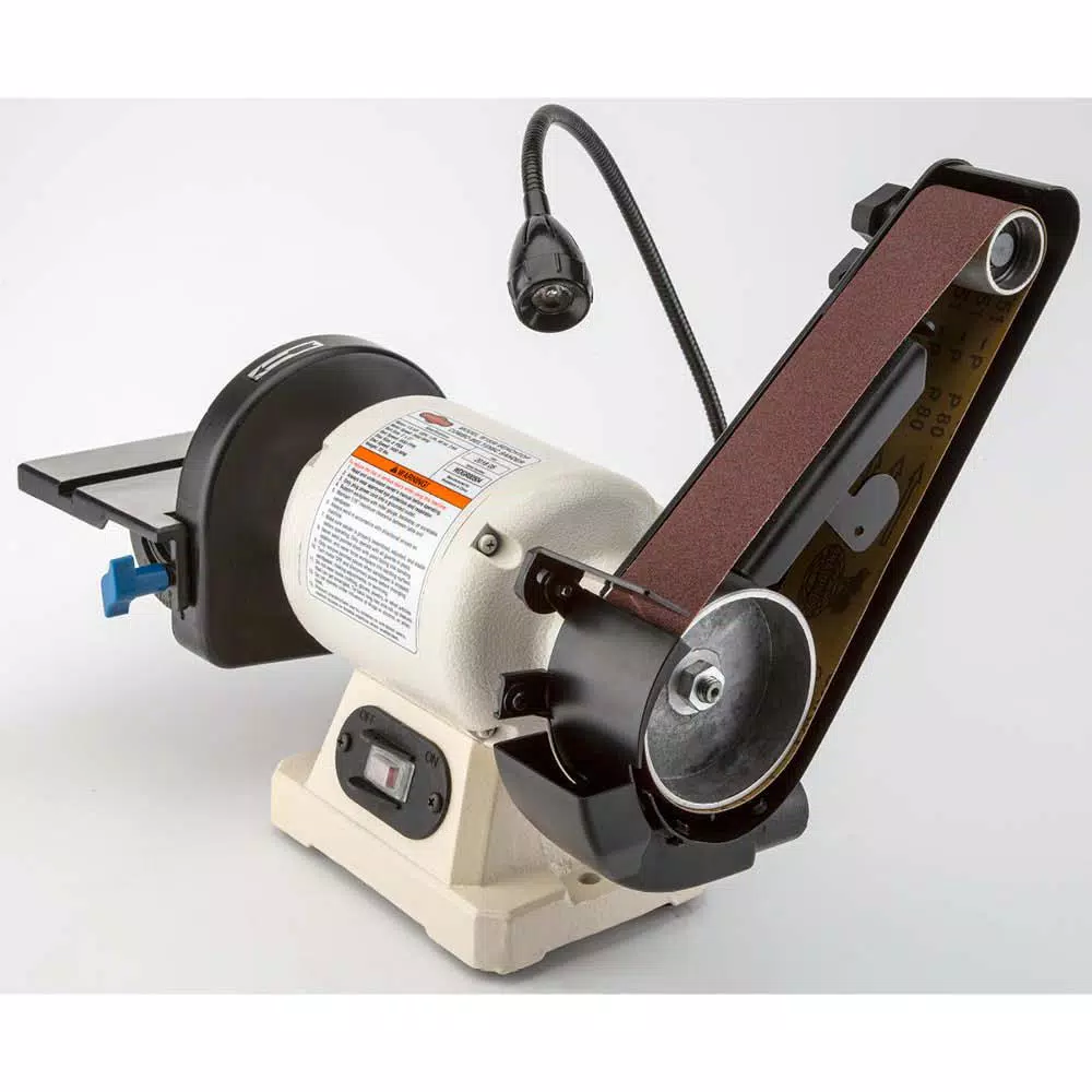 Shop Fox 2 in. x 27 in. Belt and 6 in. Disc Benchtop Combo Sander, 1/3 HP, 120V