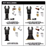 Milwaukee OPEN-LOK 31-Piece Oscillating Multi-Tool Blade & Triangle Sandpaper Starter Kit thumbnail 3