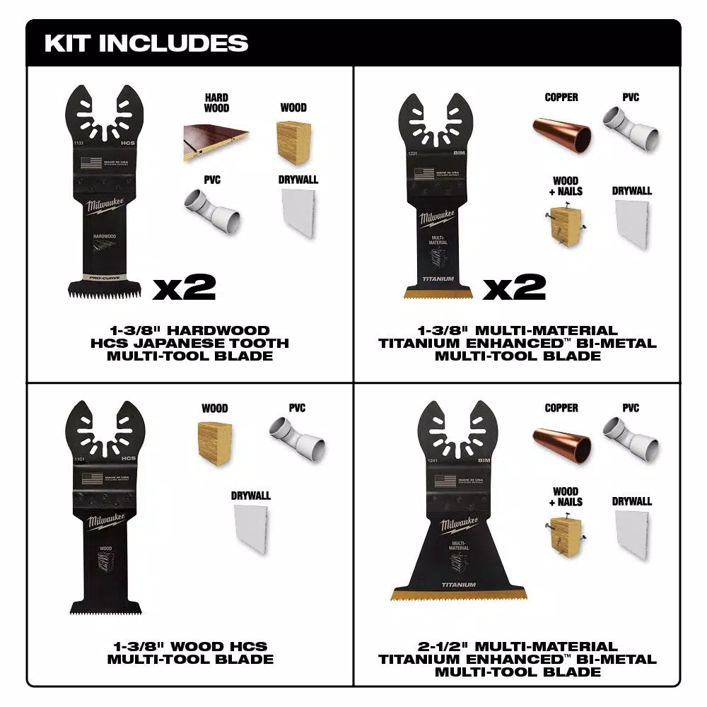 Milwaukee OPEN-LOK 31-Piece Oscillating Multi-Tool Blade & Triangle Sandpaper Starter Kit