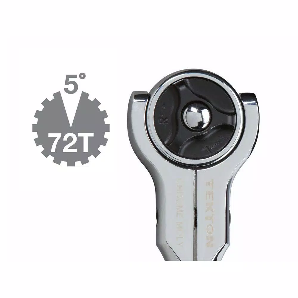 TEKTON 1/2 in. Drive 12 in. Swivel Head Ratchet, 72-Tooth