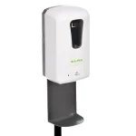 Alpine Industries 1200ml Automatic Foam Hand Sanitizer Dispenser with Floor Stand, White thumbnail 3