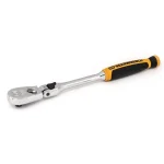 GEARWRENCH 1/4 in. Drive 90-Tooth Locking Flex Head Teardrop Ratchet, 8 in. thumbnail 1
