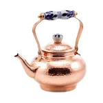 Old Dutch 8-Cup Solid Copper Stovetop Tea Kettle with Hand-Painted Ceramic Handle thumbnail 1
