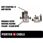 Porter-Cable 894PK 2-1/4 Peak HP Multi-Base Router Kit with GripVac Attachment thumbnail 2