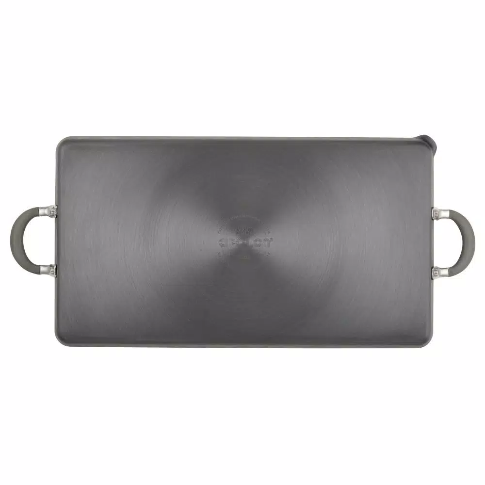 Circulon Elementum Hard-Anodized Nonstick Double Burner Griddle, 10 x 18-Inch, Oyster Gray
