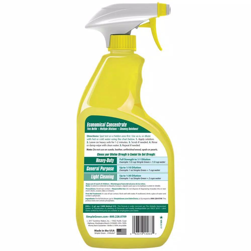 Simple Green Lemon All-Purpose Cleaner & Degreaser, 32 oz (Case of 12)