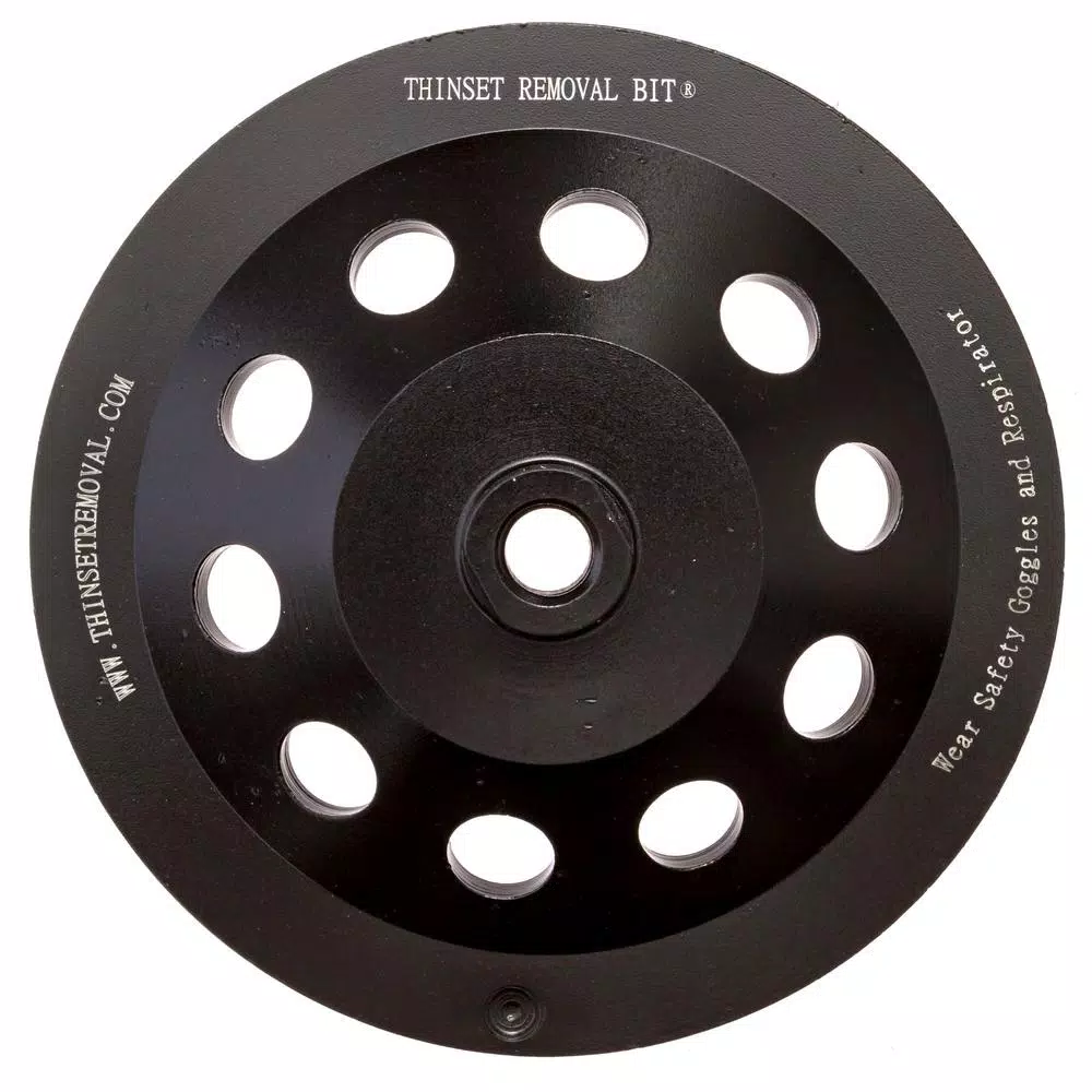 Thinset Removal Bit 7 in. Arrow Diamond Grinding Cup Wheel for Masonry, 5/8-11 in. Arbor