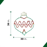 Fraser Hill Farm 3 ft. 137-Light LED Red and Green Oval Ornament Christmas Light thumbnail 2