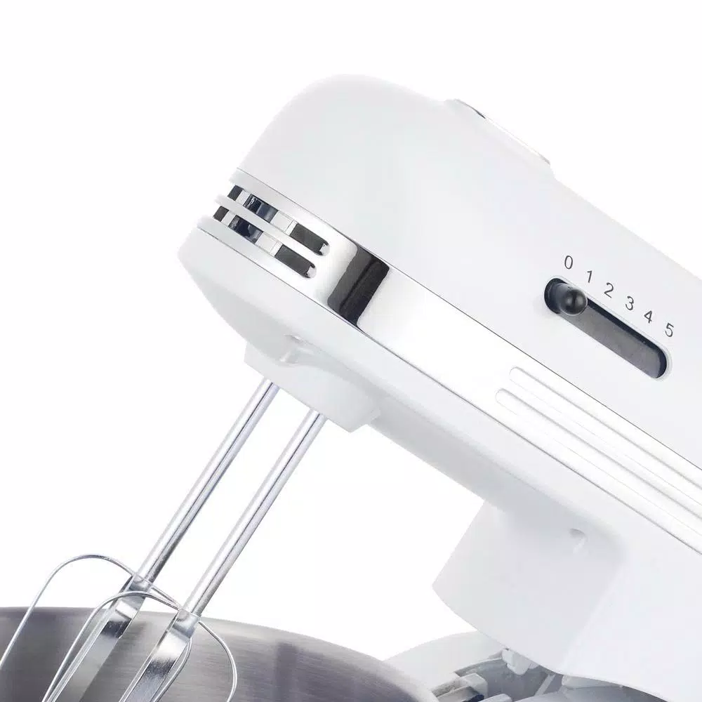 Brentwood Appliances Brentwood 5-Speed Stand Mixer with 3-Quart Stainless Steel Mixing Bowl, White