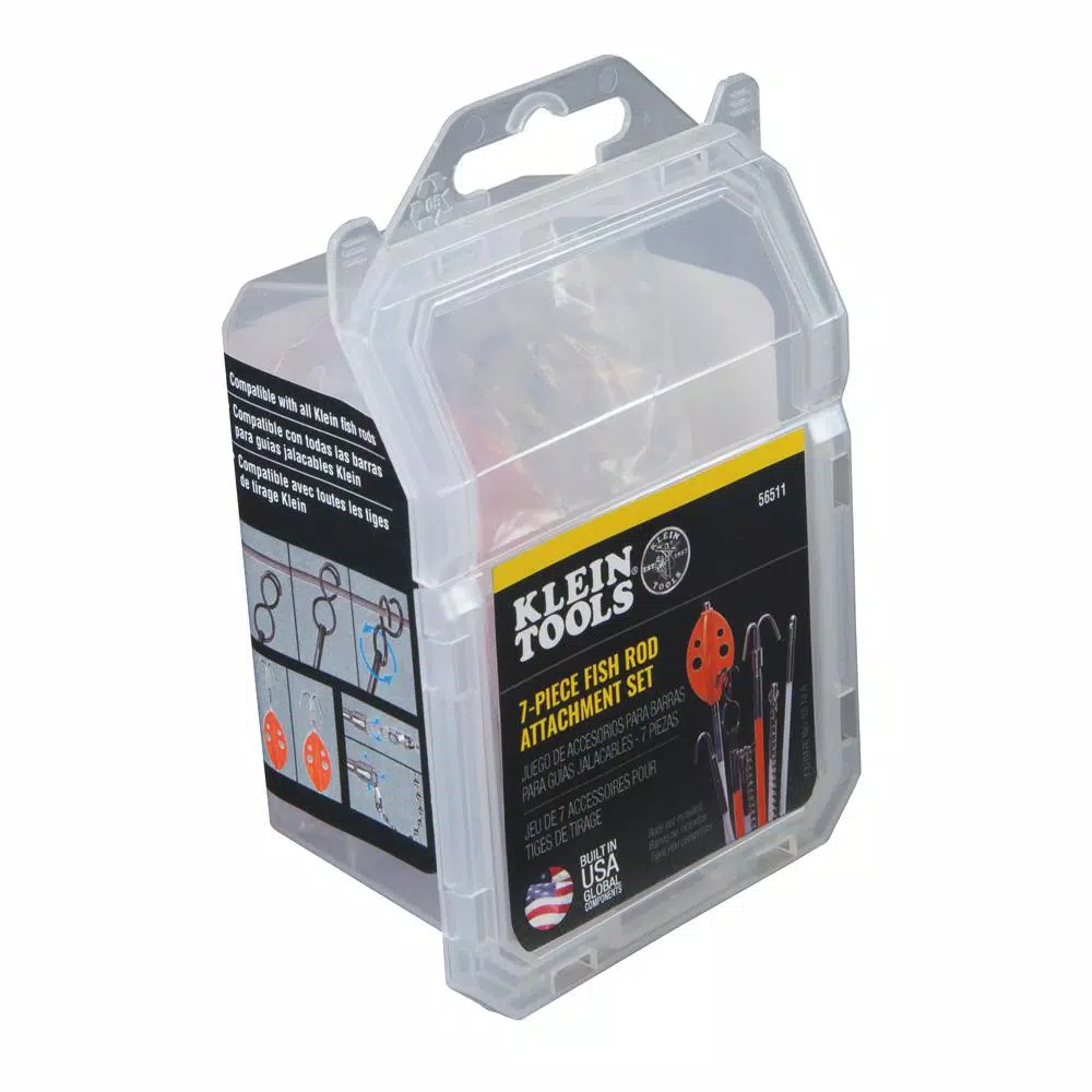 Klein Tools 7-Piece Fish Rod Attachment Set with Hard Carrying Case