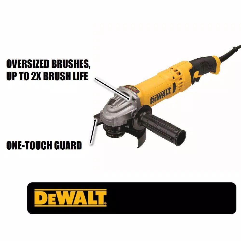 DEWALT DWE43113 13-Amp High Performance Trigger Grip Angle Grinder, 4-1/2 in. to 5 in.