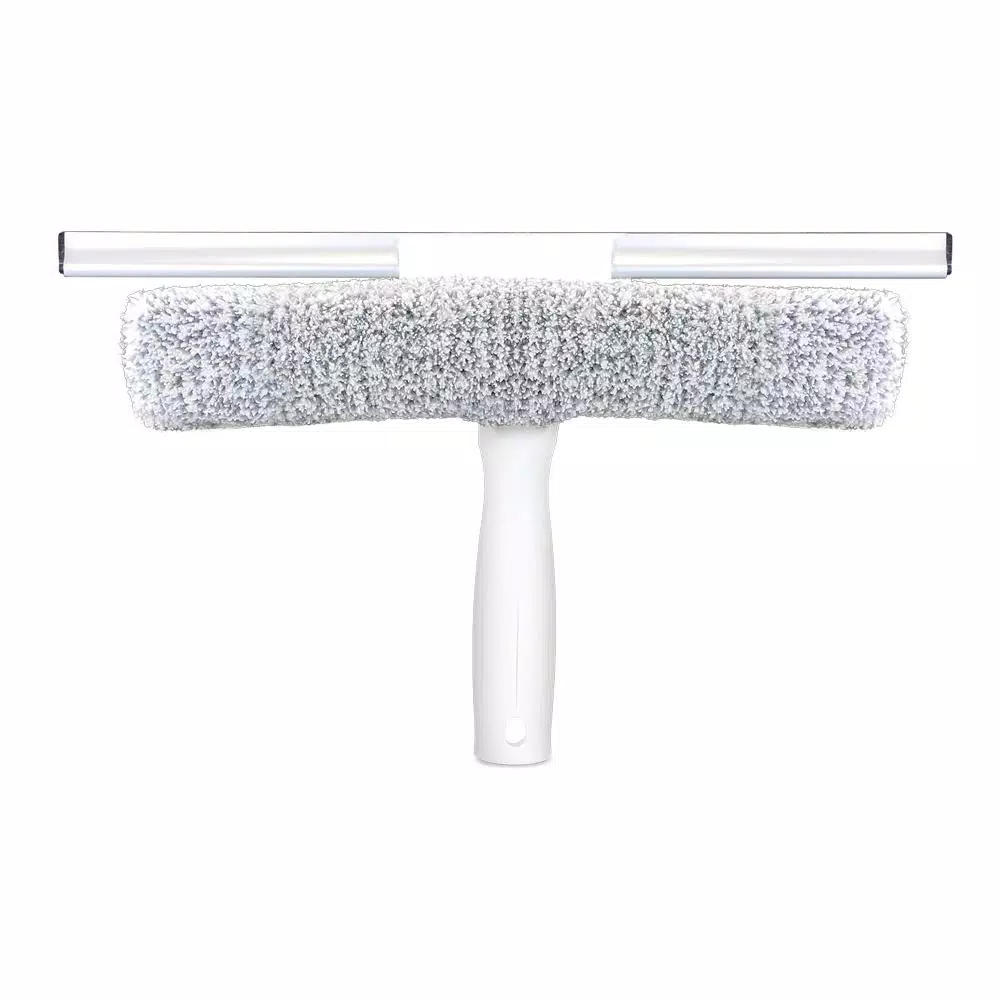 Unger 14 in. Microfiber Window Squeegee Kit with 5 ft. Telescopic Pole and Scrubber
