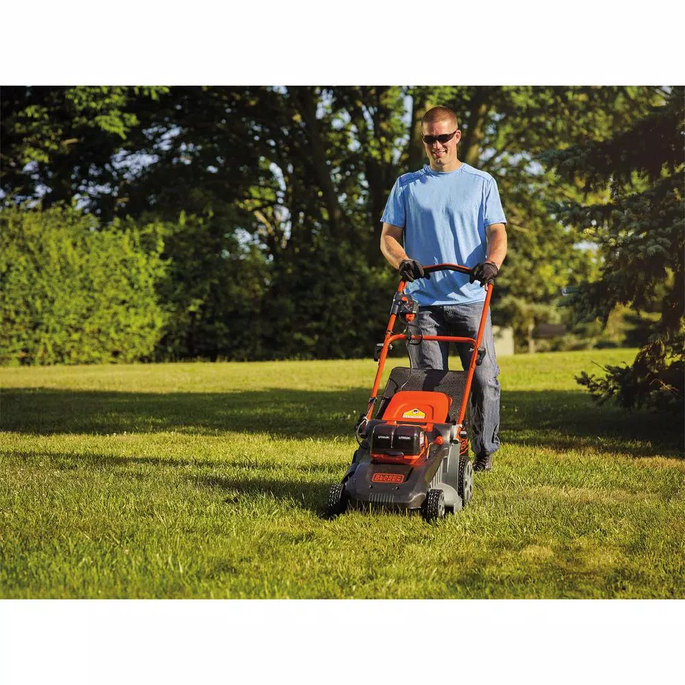 BLACK+DECKER 60V MAX Cordless 20 in. Walk Behind Push Lawn Mower with (2) 2.5 Ah Batteries and Charger