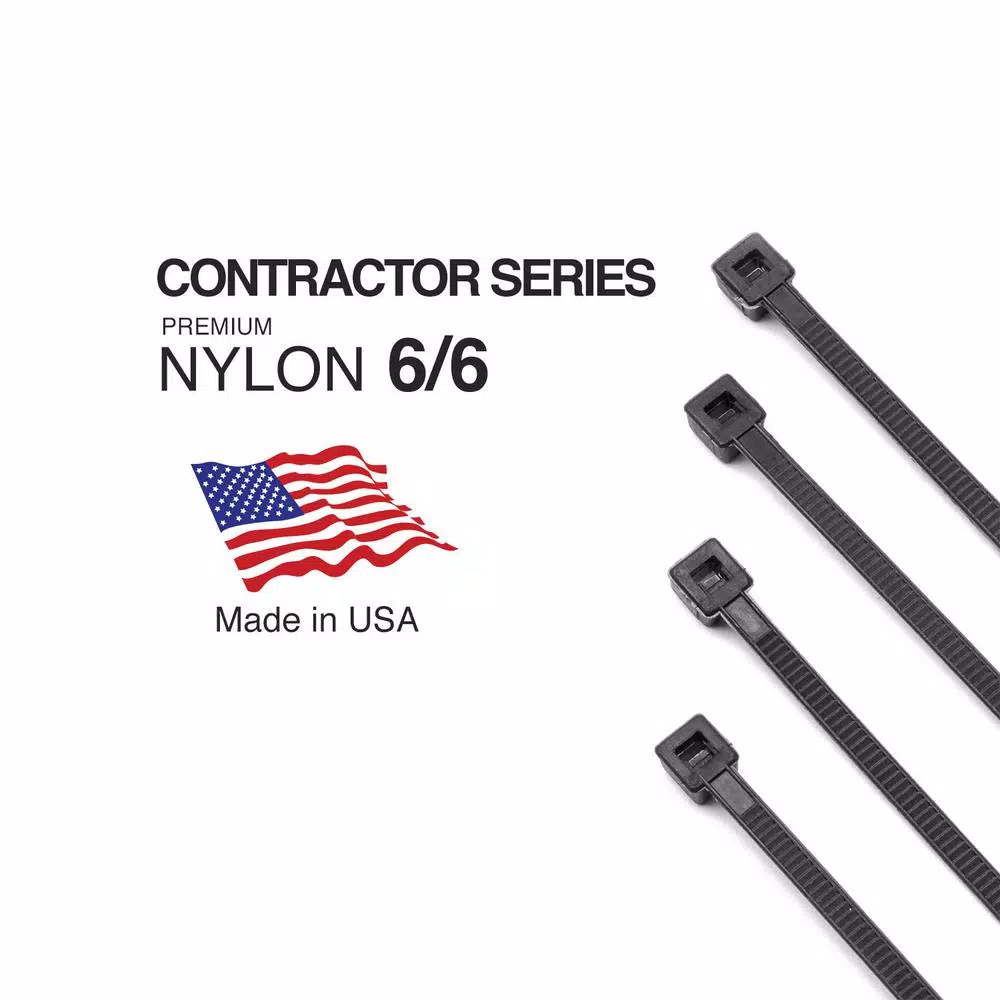 TR Industrial Contractor Series Type 21S UV Resistant Cable Ties, 24 in., 180 lb Tensile Strength