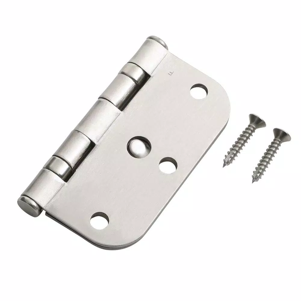Everbilt 3-1/2 in. Satin Nickel Ball Bearing Door Hinge 3-Pack