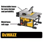 DEWALT 15 Amp 8-1/4 in. Compact Corded Jobsite Table Saw with Heavy-Duty Rolling Stand thumbnail 3