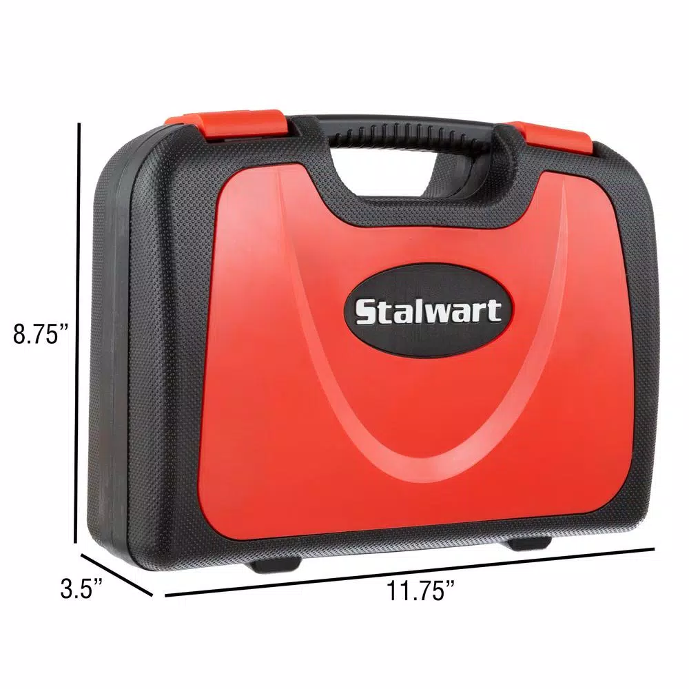 Stalwart 125-Piece Steel Hand Tool Set with Hard Plastic Carrying Case