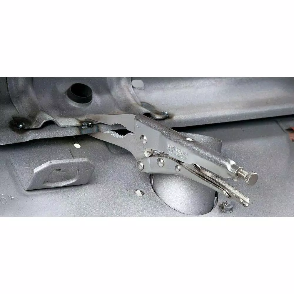 KNIPEX 6-1/2 in. Long Nose Locking Pliers with Chrome Vanadium Jaws