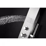 ANZZI Anchorage 60 in. 2-Jet Full Body Shower Panel System with Heavy Rain Head & Spray Wand, Brushed Steel thumbnail 6