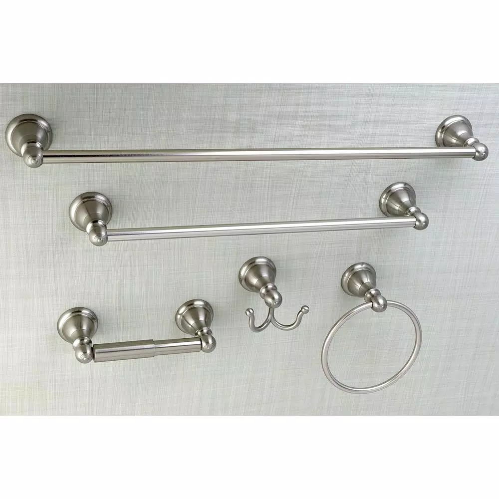Kingston Brass Southwestern 5-Piece Brushed Nickel Bath Hardware Set