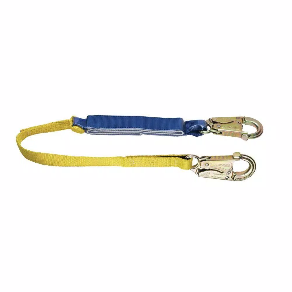 Werner DeCoil 3 ft. Lanyard with DCELL Shock Pack and Double Locking Snap Hooks