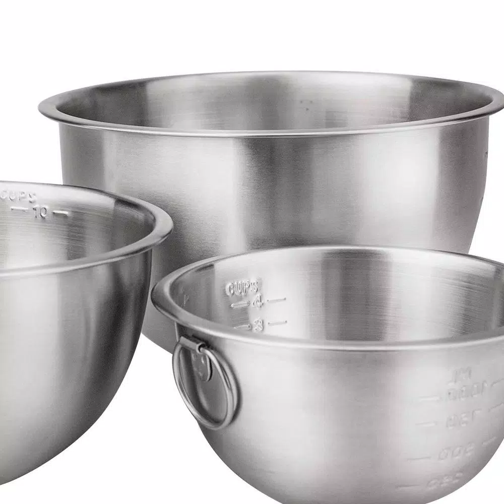Tovolo 3-Piece Stainless Steel Mixing Bowl Set with Tight-Seal Lids