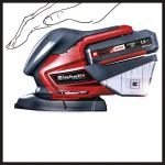 Einhell PXC 18V Cordless Compact Detail Palm Sheet Sander, 24,000 OPM with Dust Collection Box (Tool Only) thumbnail 4