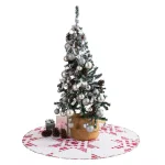 Country Living Angelina 48 in. Reversible Quilted Tree Skirt, Red and White Patchwork Star thumbnail 1