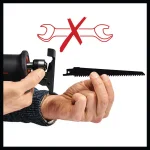 Einhell PXC 18V Cordless Reciprocating Saw, 2600 SPM, 1 in. Stroke with 6 in. Wood Blade (Tool Only) thumbnail 7