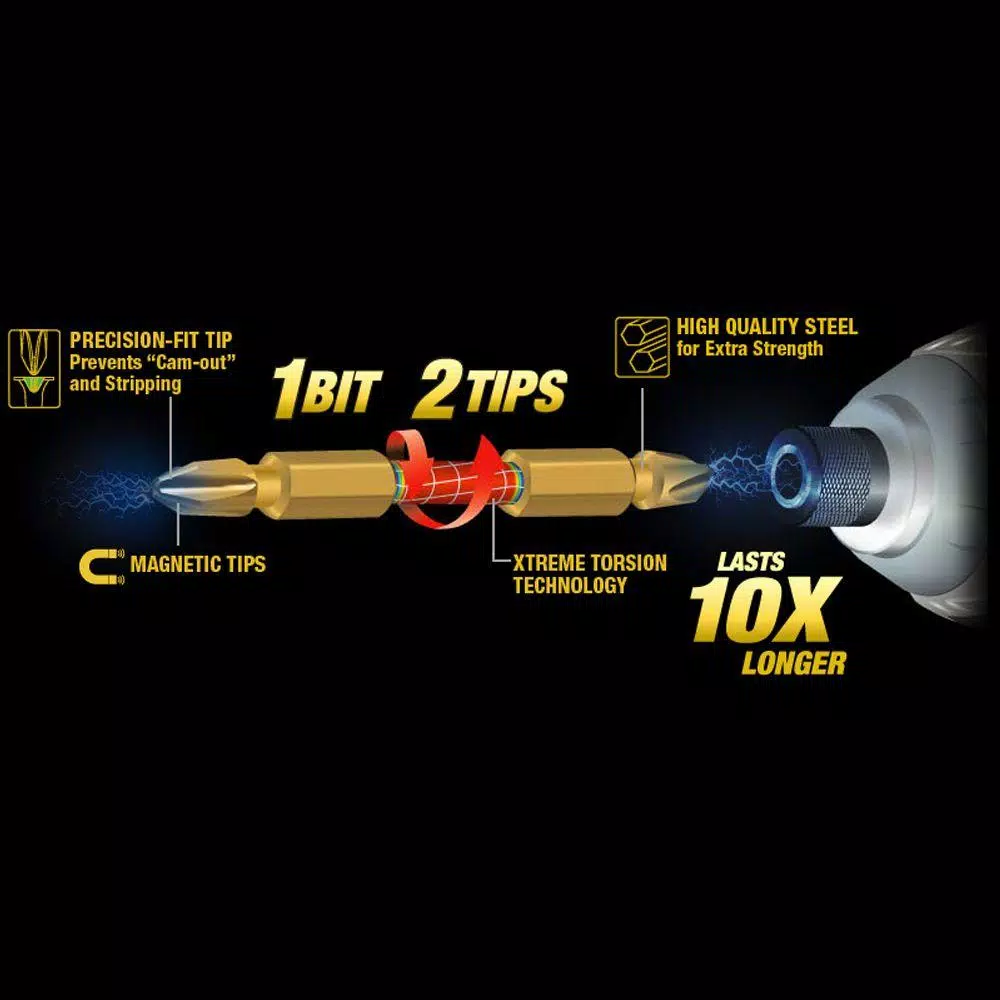 Makita Impact GOLD #3 Phillips Double-Ended Power Bits, 2-1/2 in., 3-Piece Set