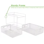 MIND READER 2-Tier Metal Mesh Utensil Caddy & Organizer, White thumbnail 6