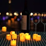 Novelty Place 1.6 in. Flameless Votive LED Tea Light Candles, Bright Flickering Warm White, 12-Pack thumbnail 4