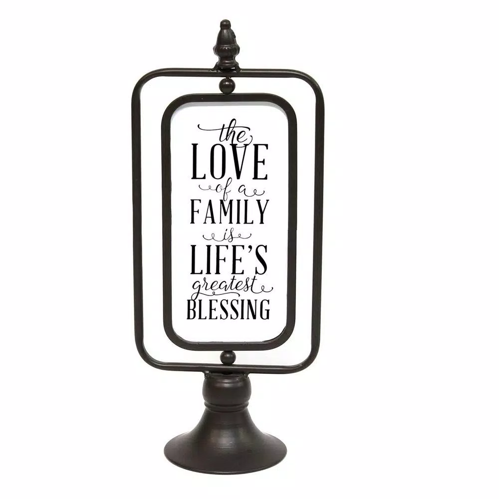 Stratton Home Decor Stratton Home Love of a Family Metal Tabletop Accent - Farmhouse Decorative Sign