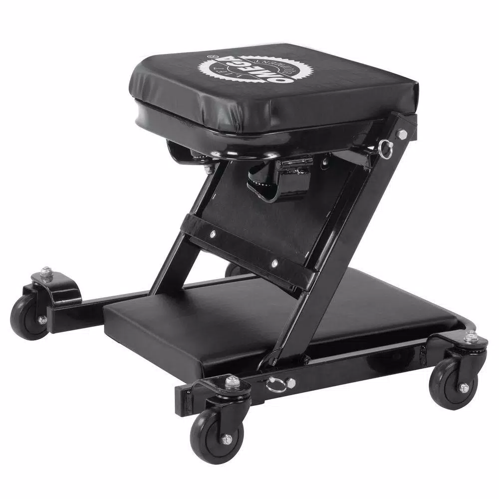 Omega 91400 2-in-1 Low Profile Z-Shape Mechanic Creeper and Seat, 450 lb. Capacity