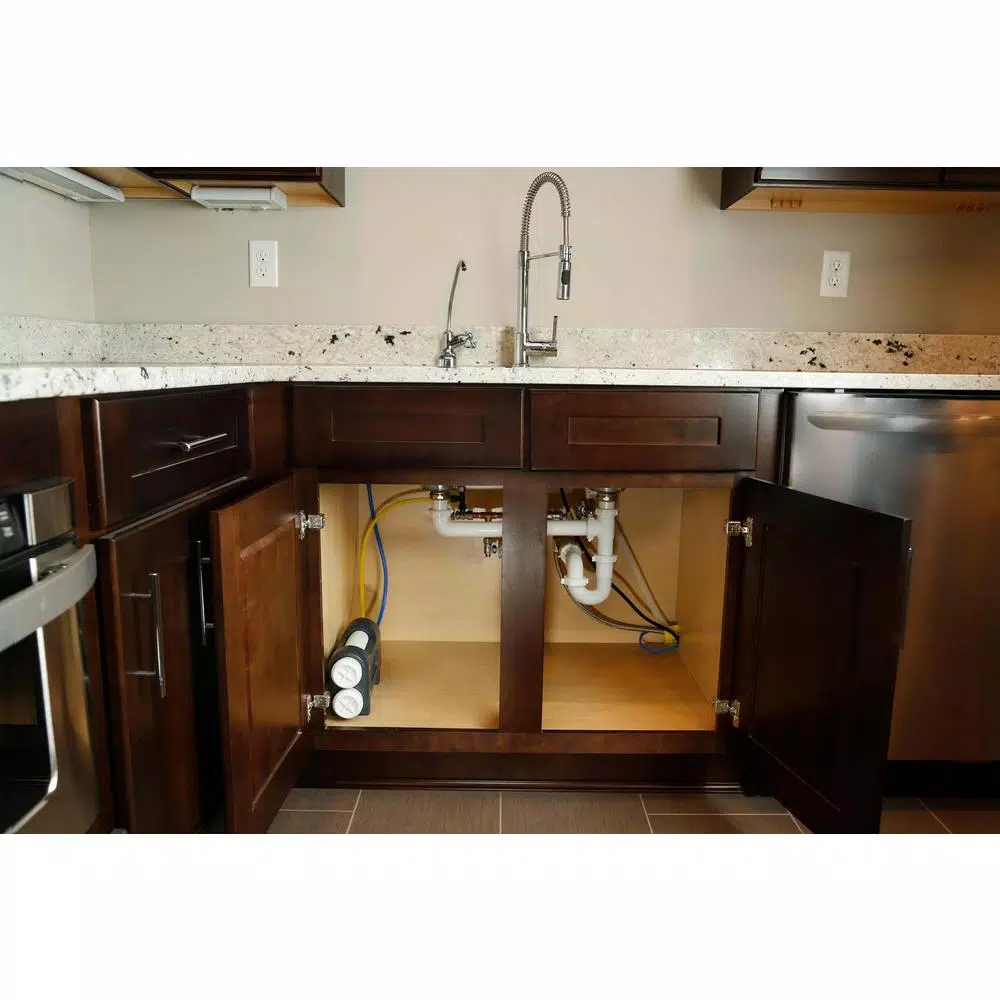 Whirlpool UltraEase Dual Stage Under Sink Water Filtration System with Chrome Faucet